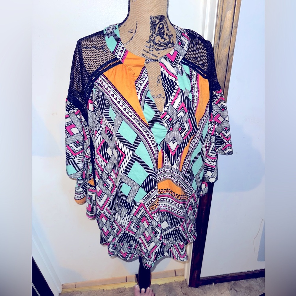 Garnus African print dress size med Great condition